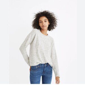 Madewell Cashmere Sweatshirt - Ash Donegal - size XS